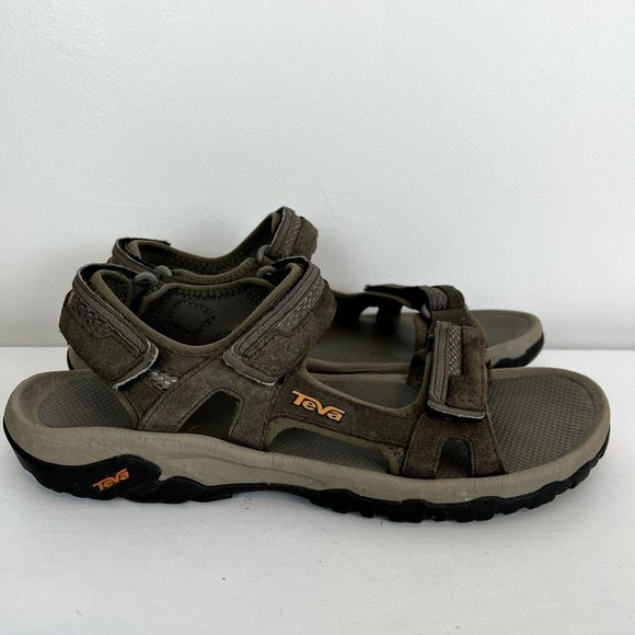 Teva Men's 12 Hudson Hiking Sandals Brown Gray 1002433 - Picture 1 of 7